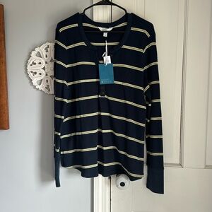 Market and Spruce along Sleeve Waffle Top XL
